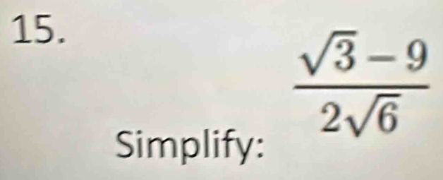 Simplify: