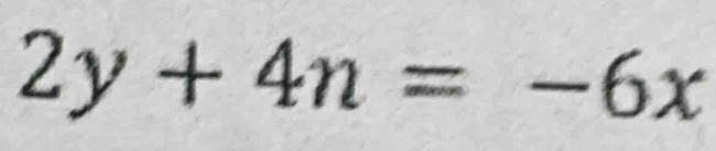 2y+4n=-6x