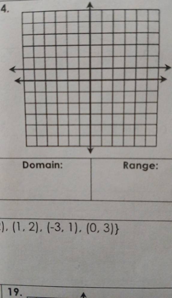 ), (1,2),(-3,1),(0,3)
19.