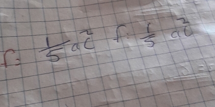 r= 1/5 a^2c A=  1/5 a^2