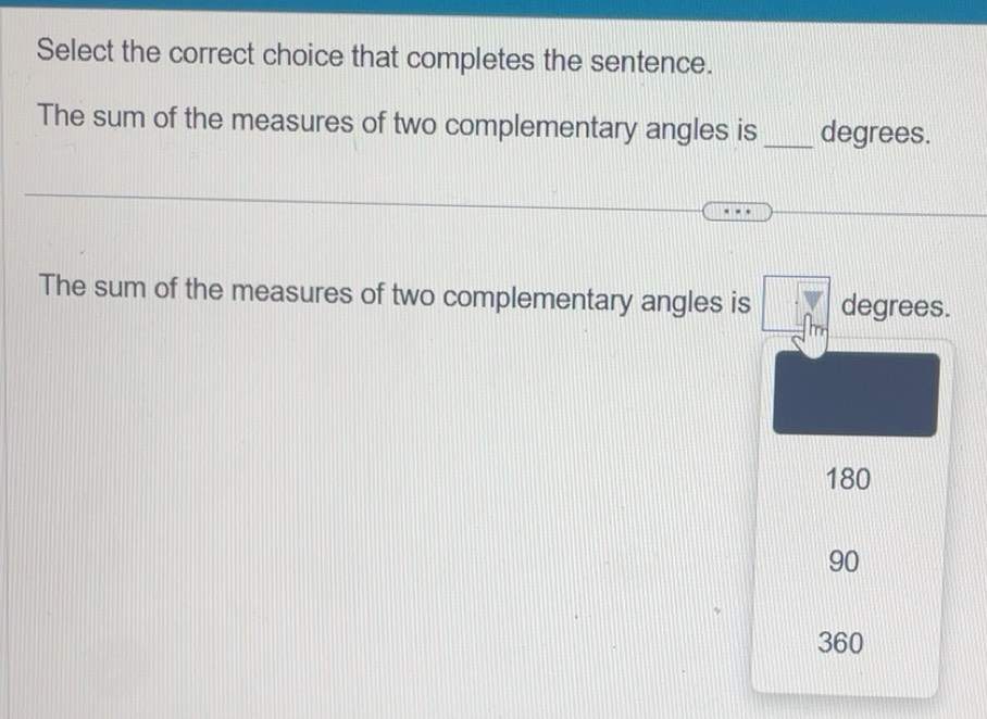 Solved: Select the correct choice that completes the sentence. The sum ...