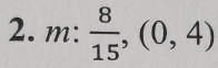 m: 8/15 ,(0,4)