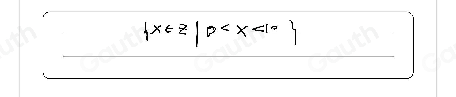 Solved: Use set notation to express the set of all positive integers ...