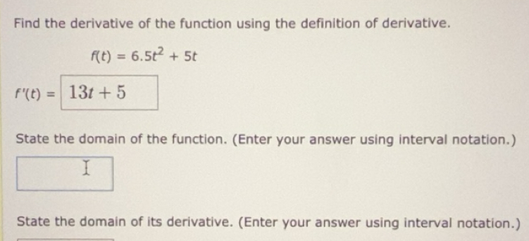Solved: Find the derivative of the function using the definition of ...