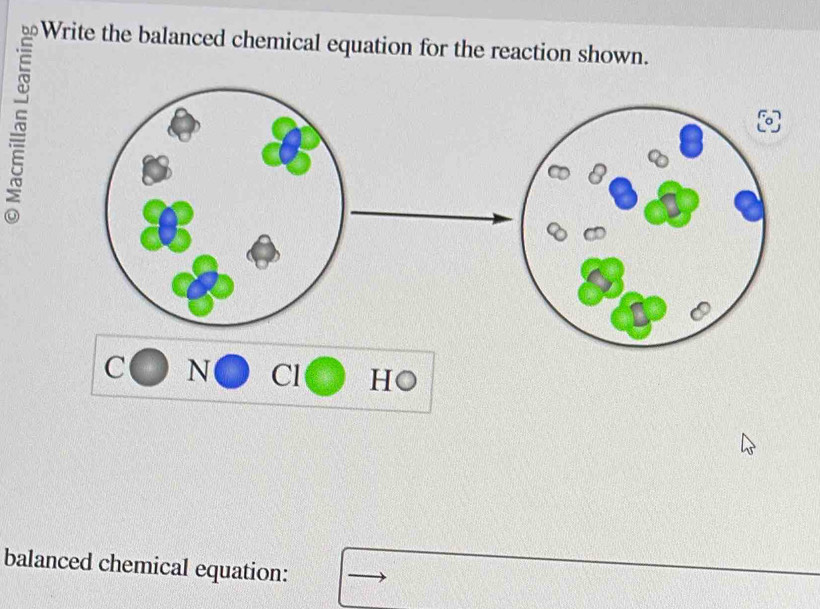 balanced chemical equation: