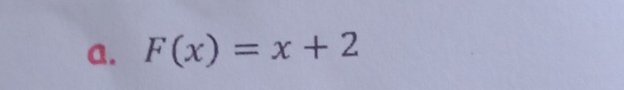 F(x)=x+2