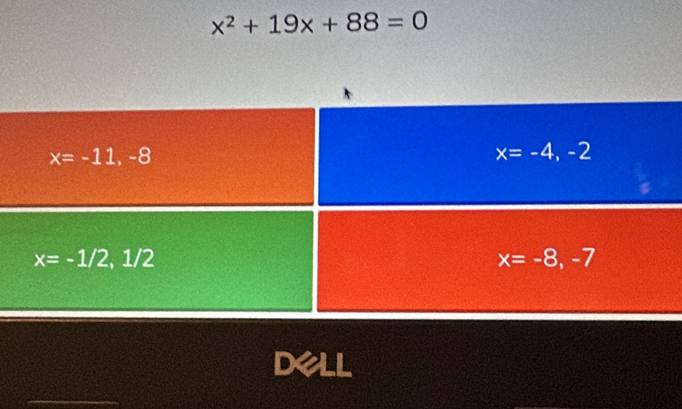 x^2+19x+88=0
Dell