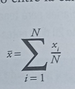 overline x=sumlimits _(i=1)^Nfrac x_iN