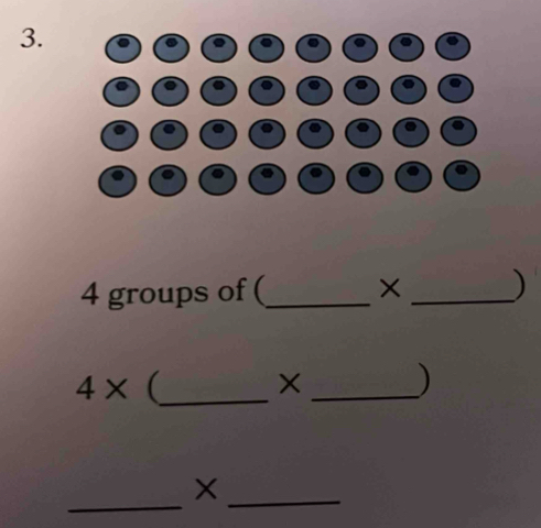 4 groups of (_ _)
4* _ 
_ 
) 
_ 
_X