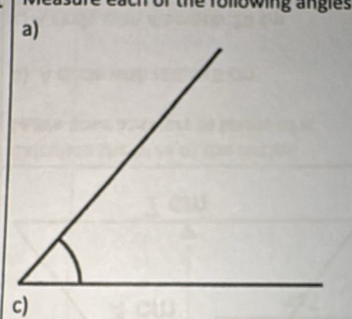 cach or the following angles