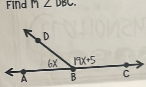 Find m∠ DBC.