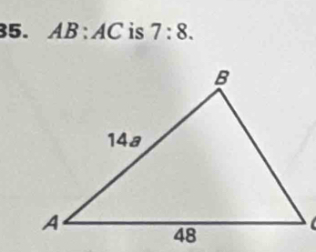 AB:AC is 7:8.