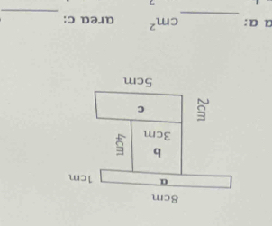 a a: cm^2 area c: