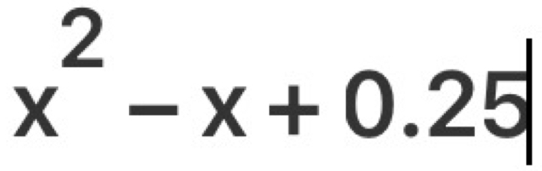 x^2-x+0.25|