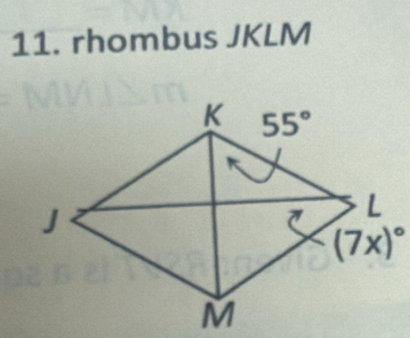 rhombus JKLM