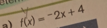 ete 
a) f(x)=-2x+4