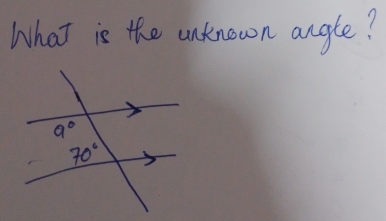 What is the untnown angle?