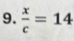  x/c =14