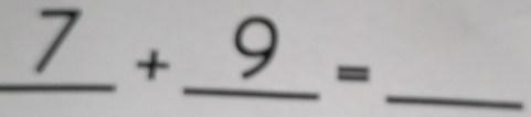 7° + .frac 9= __