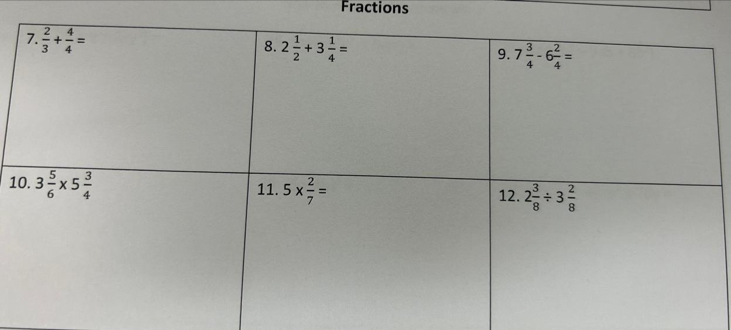 Fractions
1