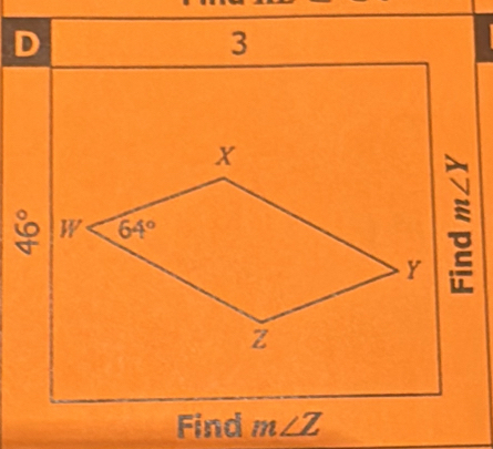 3
40°4
Find m∠ Z