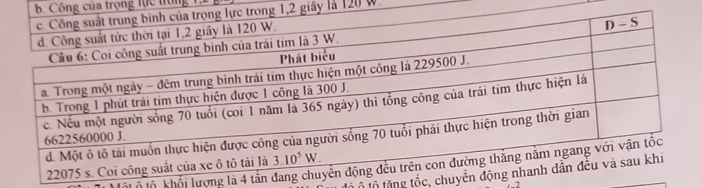 Công của trọng lực trong T.
1,2 giây là 120 W.
tột ộ tộ khối lượng là 4 tâ
Ô lộ tặng tốc, chuy