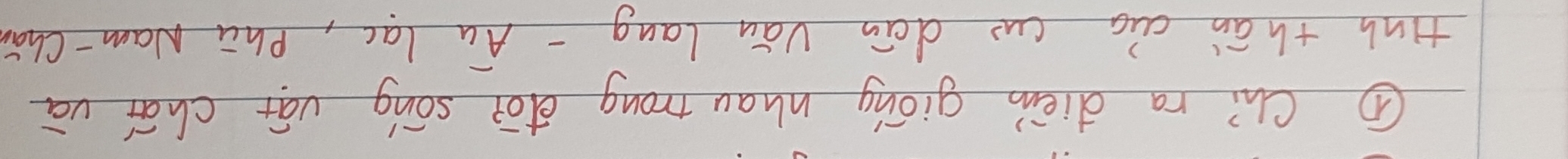 ①Chí ra dièn giōing whau troug dōi sóng vái chái và 
tinh thān cia cw dān Vǎu lang - Au lac, Phū Nam-Chá