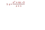 y= (x^2+4x-5)/x+1 