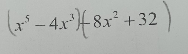 x³ - 4x³) -8x^2+32