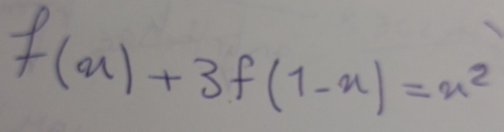 f(x)+3f(1-x)=x^2