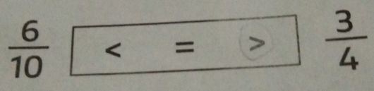  6/10   1/2  _  frac 34^((circ)
frac □)