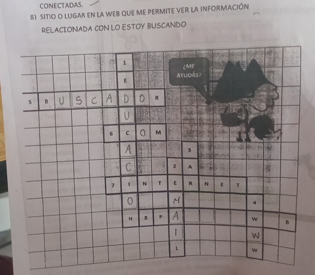 CONECTADAS. 
8) SITIO O LUGAR EN LA WEB QUE ME PERMITE VER LA INFORMACIÓN 
RELACIONADA CON LO ESTOY BUSCANDO