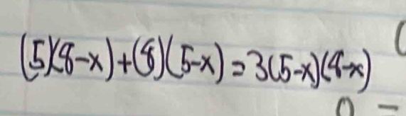 (5)(8-x)+(8)(5-x)=3(5-x)(8-x)