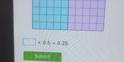 □ * 0.5=0.25
Submit