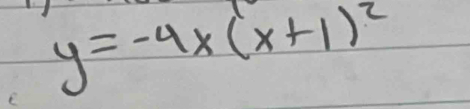 y=-4x(x+1)^2