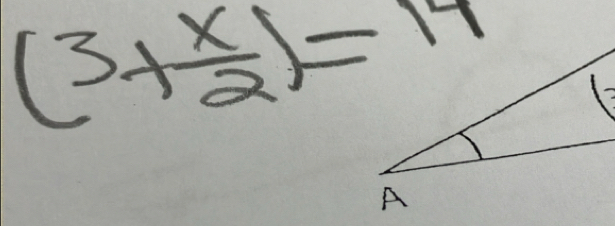 (3+ x/2 )=14