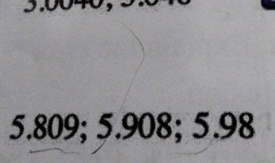 5.809; 5.908; 5.98
2x+1