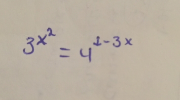 3^(x^2)=4^(1-3x)