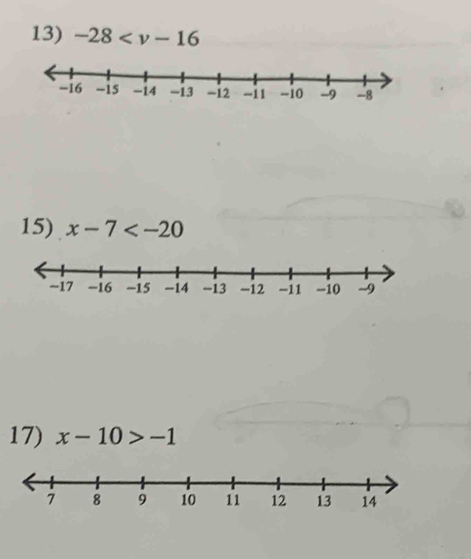 -28
15) x-7
17) x-10>-1