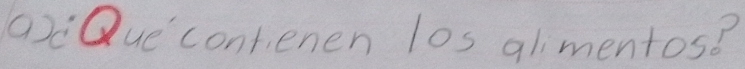 QQue'contenen los alimentos?