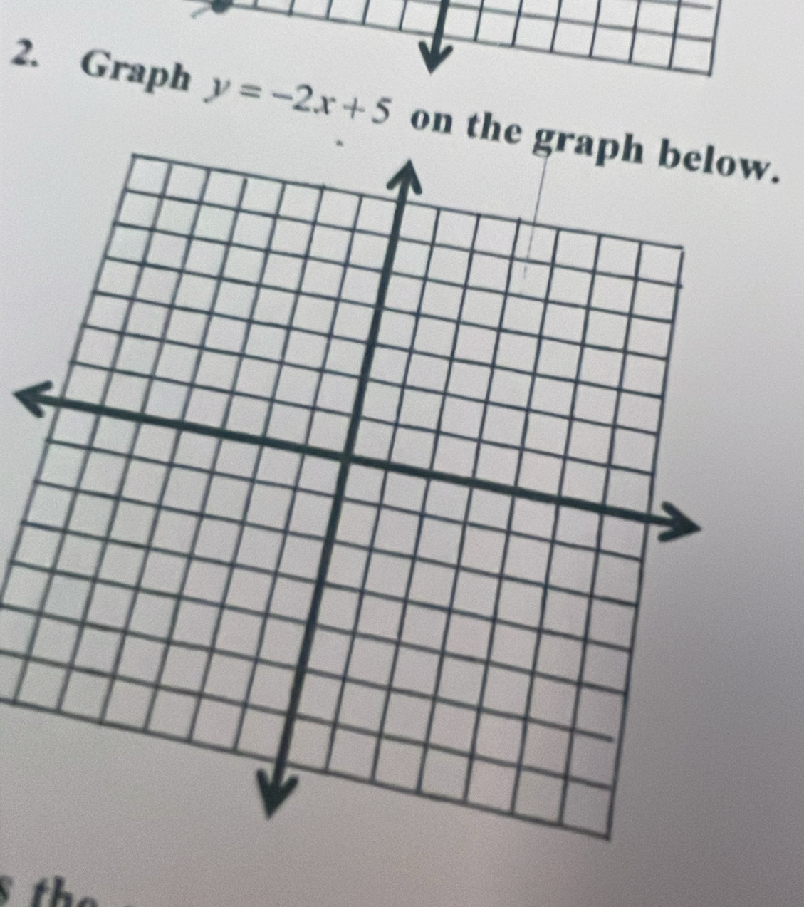 Graph y=-2x+5 on the graph below. 
the