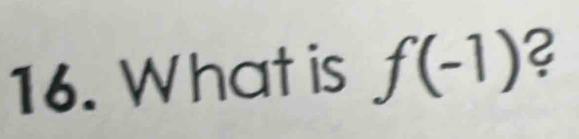 What is f(-1) 2