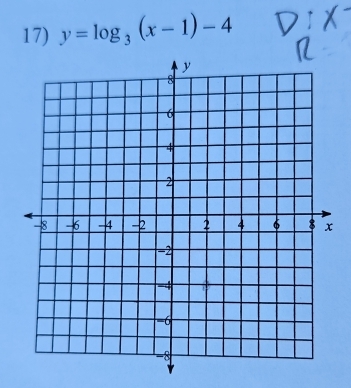 y=log _3(x-1)-4