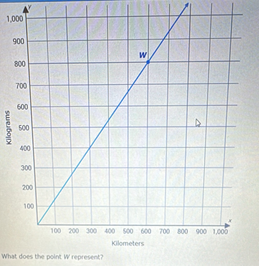 y
1,
g
What does the point W represent?