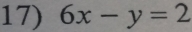 6x-y=2