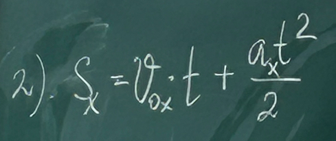 S_x=v_0xt+ ax^2/2 