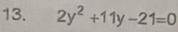 2y^2+11y-21=0