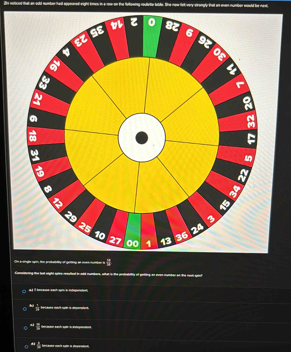 Solved: Zhi noticed that an odd number had appeared eight times in a ...