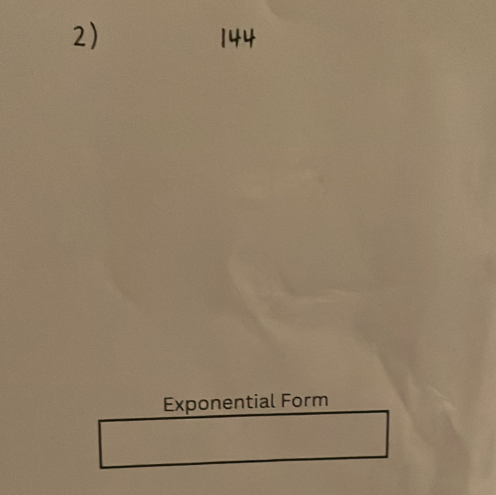 Exponential Form