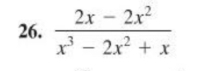  (2x-2x^2)/x^3-2x^2+x 